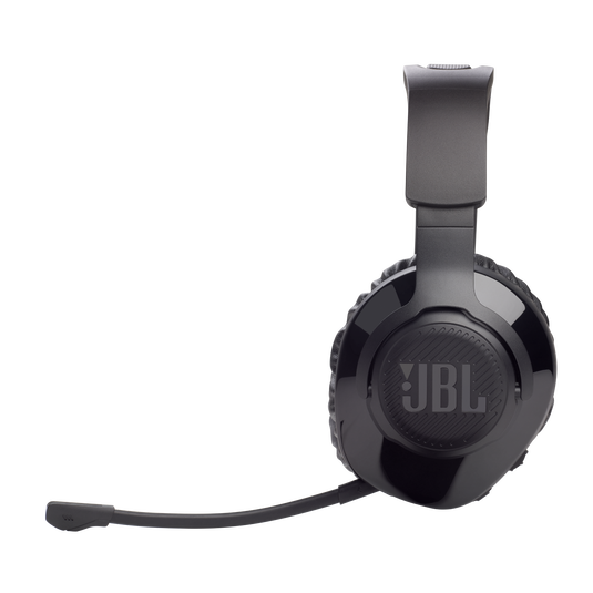 JBL Quantum 350 Wireless - Black - Wireless PC gaming headset with detachable boom mic - Left image number null